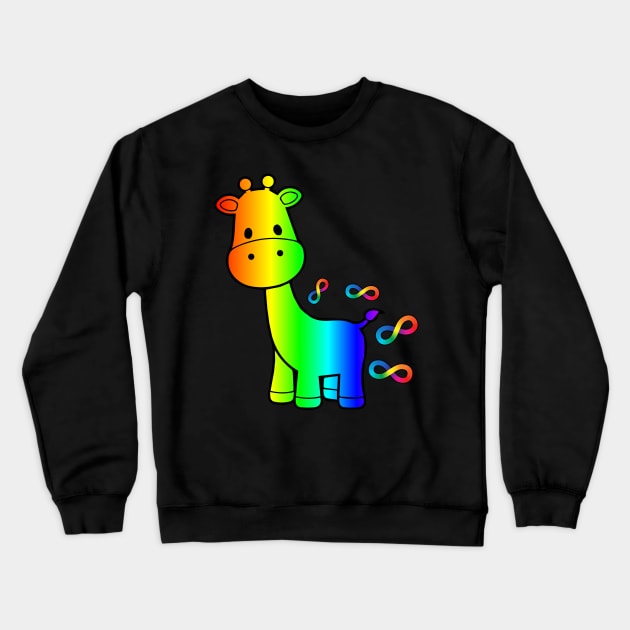 Giraffe Autism Acceptance Crewneck Sweatshirt by mia_me